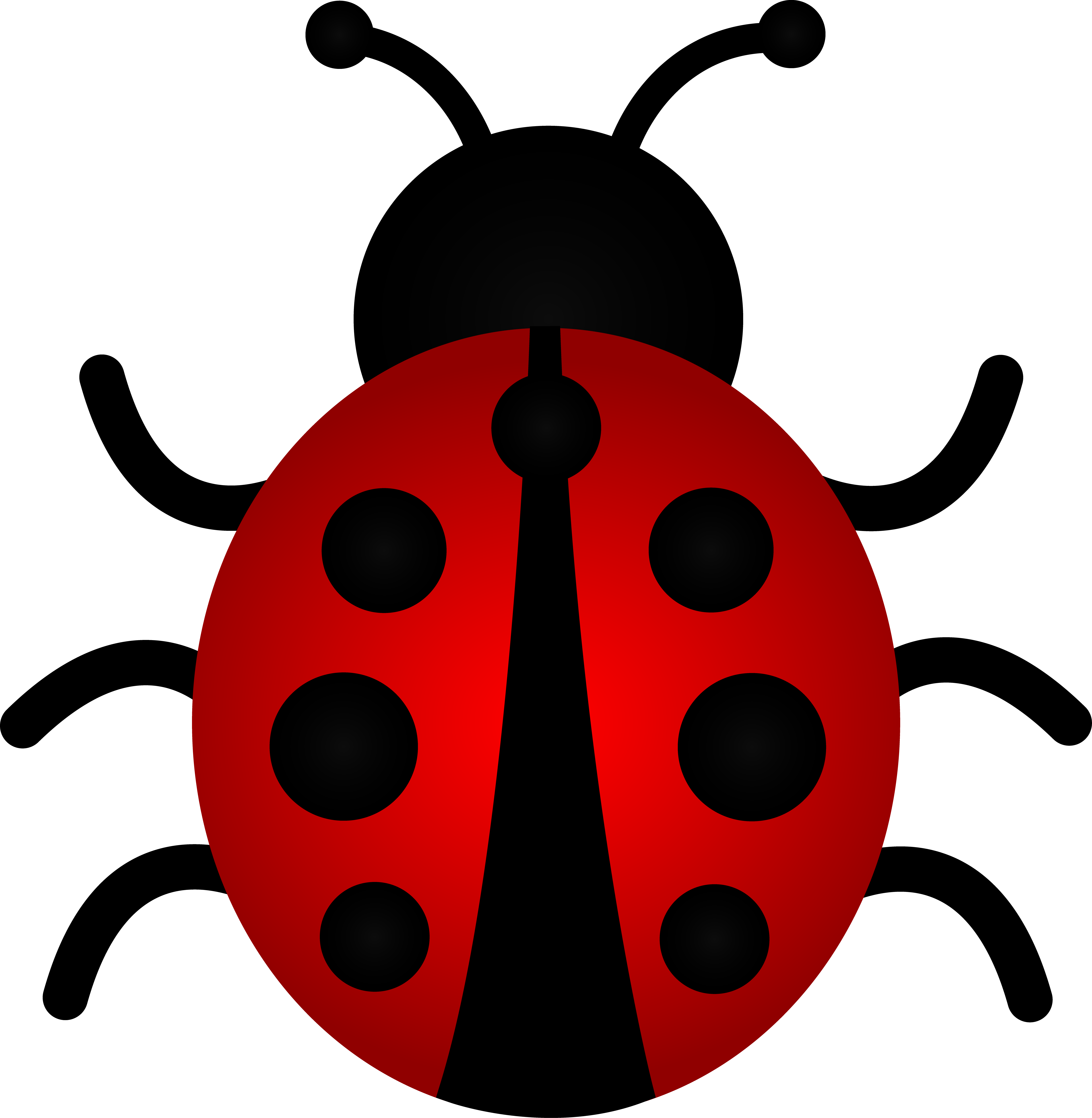 Cute cartoon ladybug clipart