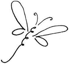 Black and white dragonfly clipart