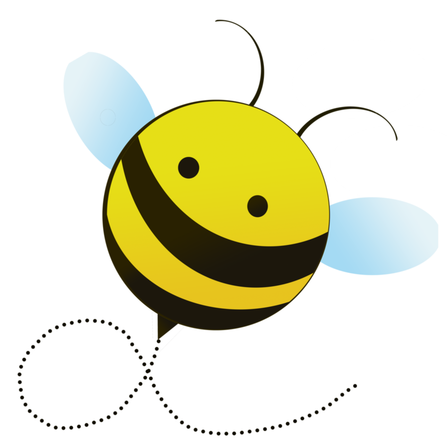 Cute bee clipart png