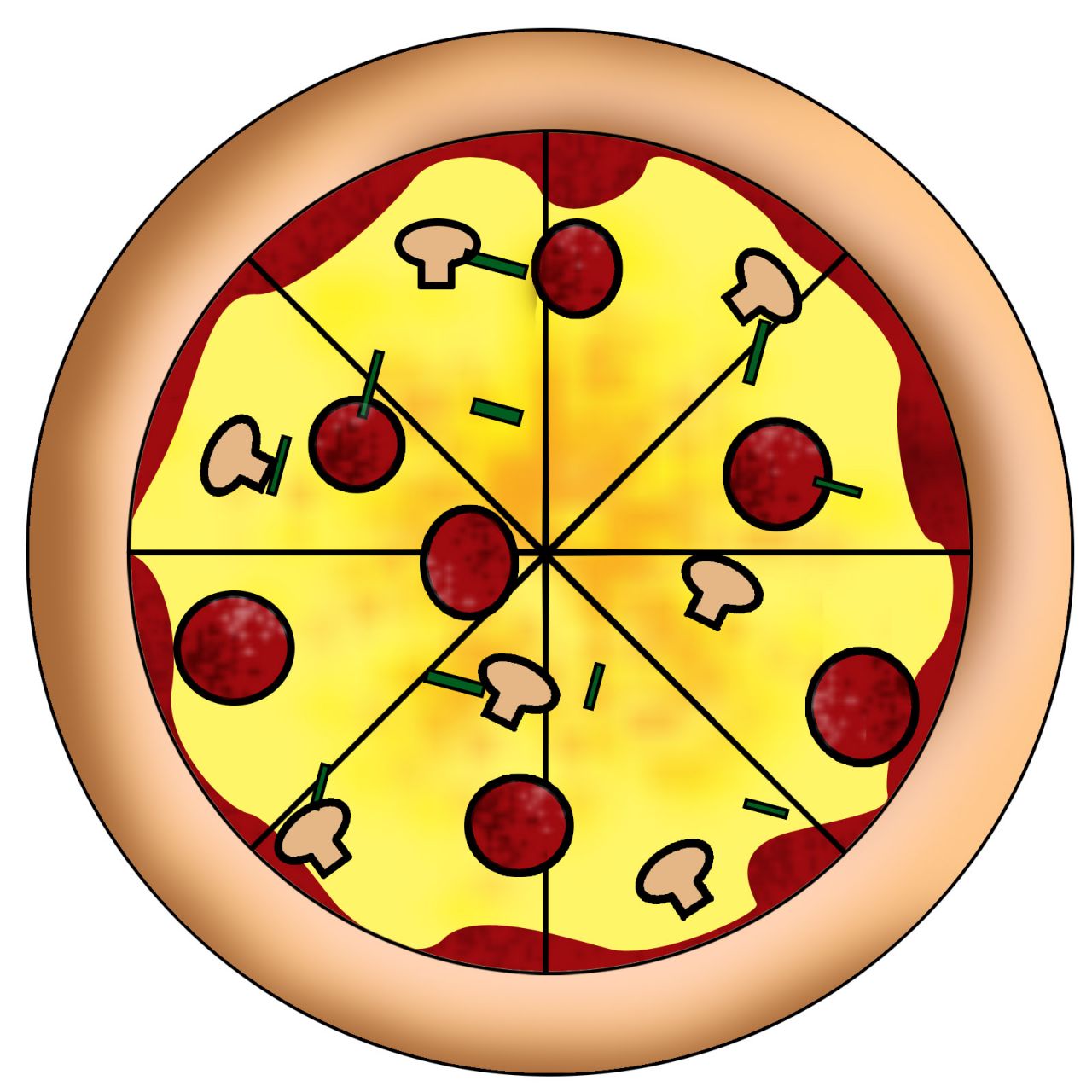 Cartoon pizza clipart