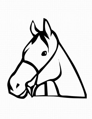 Horse Head Template Printable - ClipArt Best