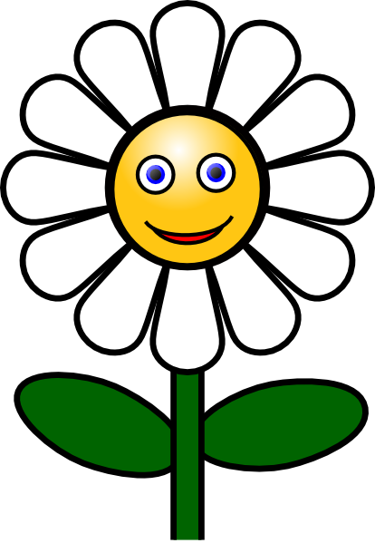 Smiling Flowers Clipart
