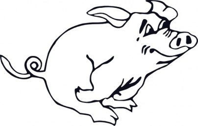 Pig Clipart Black And White Clipart - Free to use Clip Art Resource