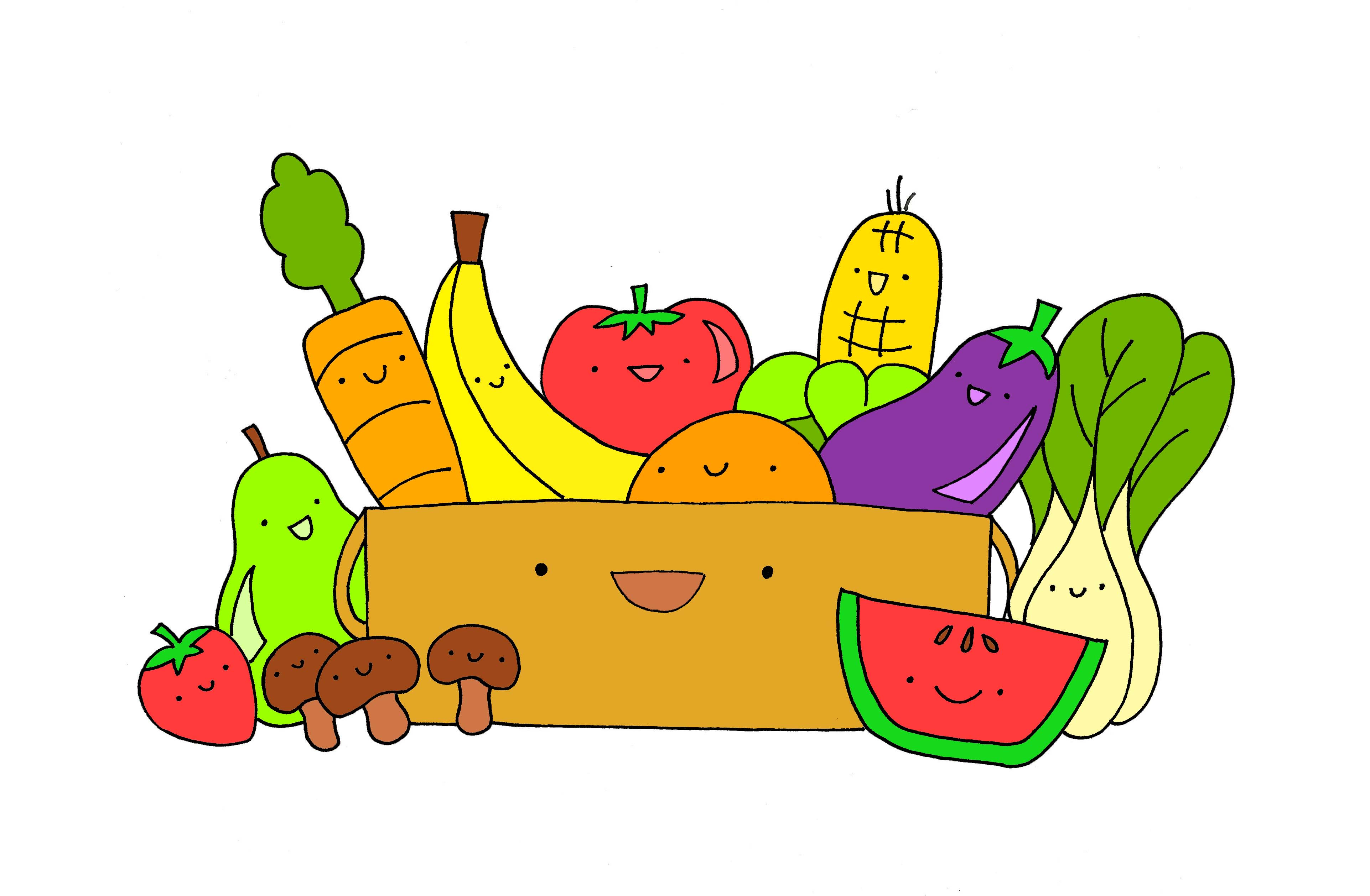 Healthy Foods Cartoon Clipart