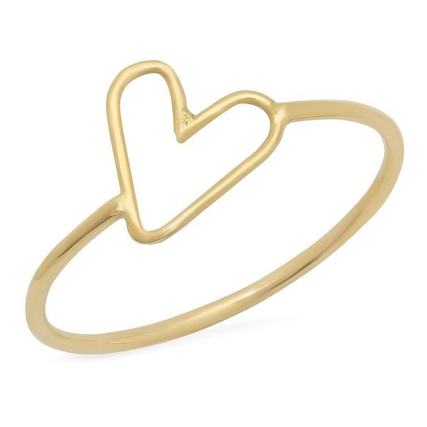 Open Heart Outline Ring | Sachi Jewelry