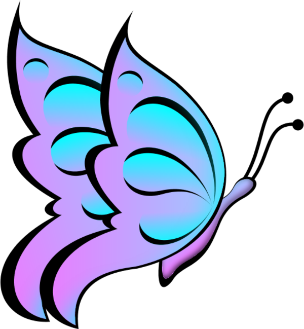 purple butterfly clip art – Clipart Free Download