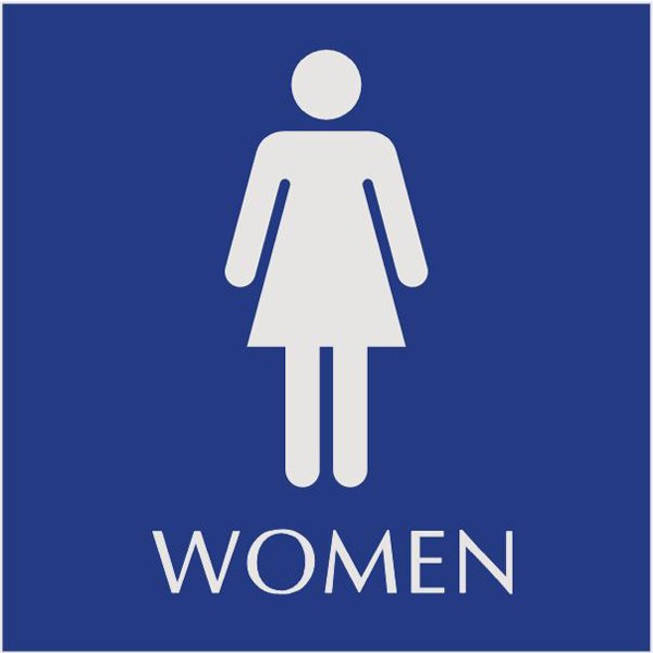 Basic Engraved Women's Restroom Signs | Naag Tag Inc.