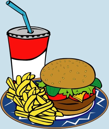 Fries Burger Soda Fast Food clip art Free vector in Open office ...