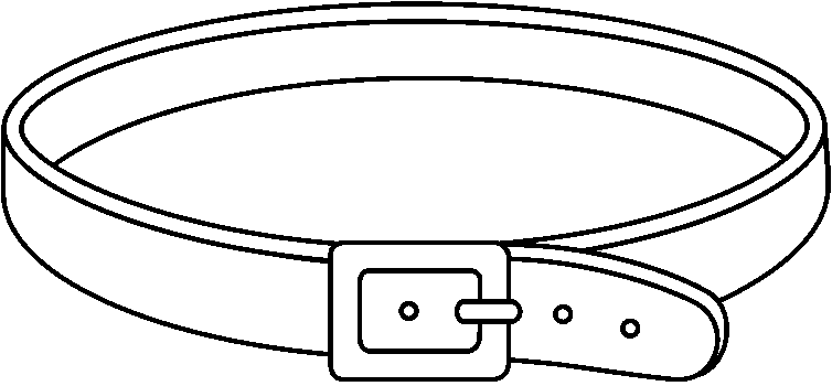 Belt Black And White Clipart