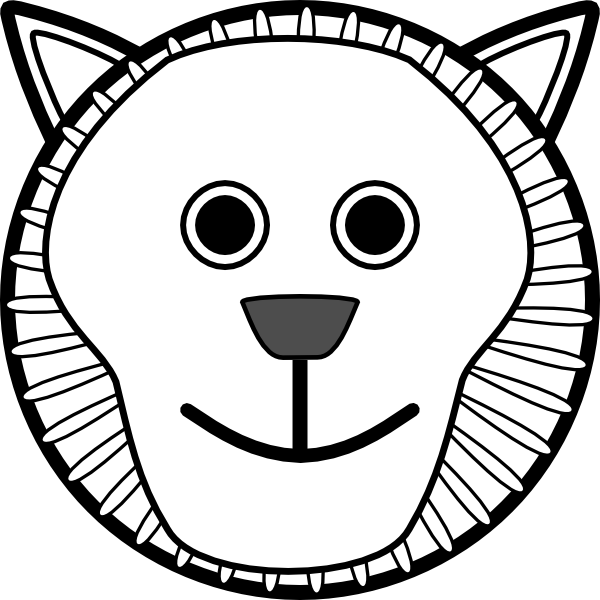 Lion Head Clipart Black And White - ClipArt Best