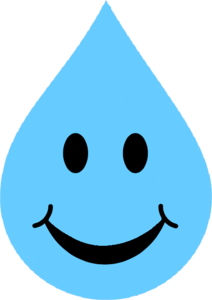 Smiling water drop clipart