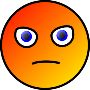 Angry face clipart