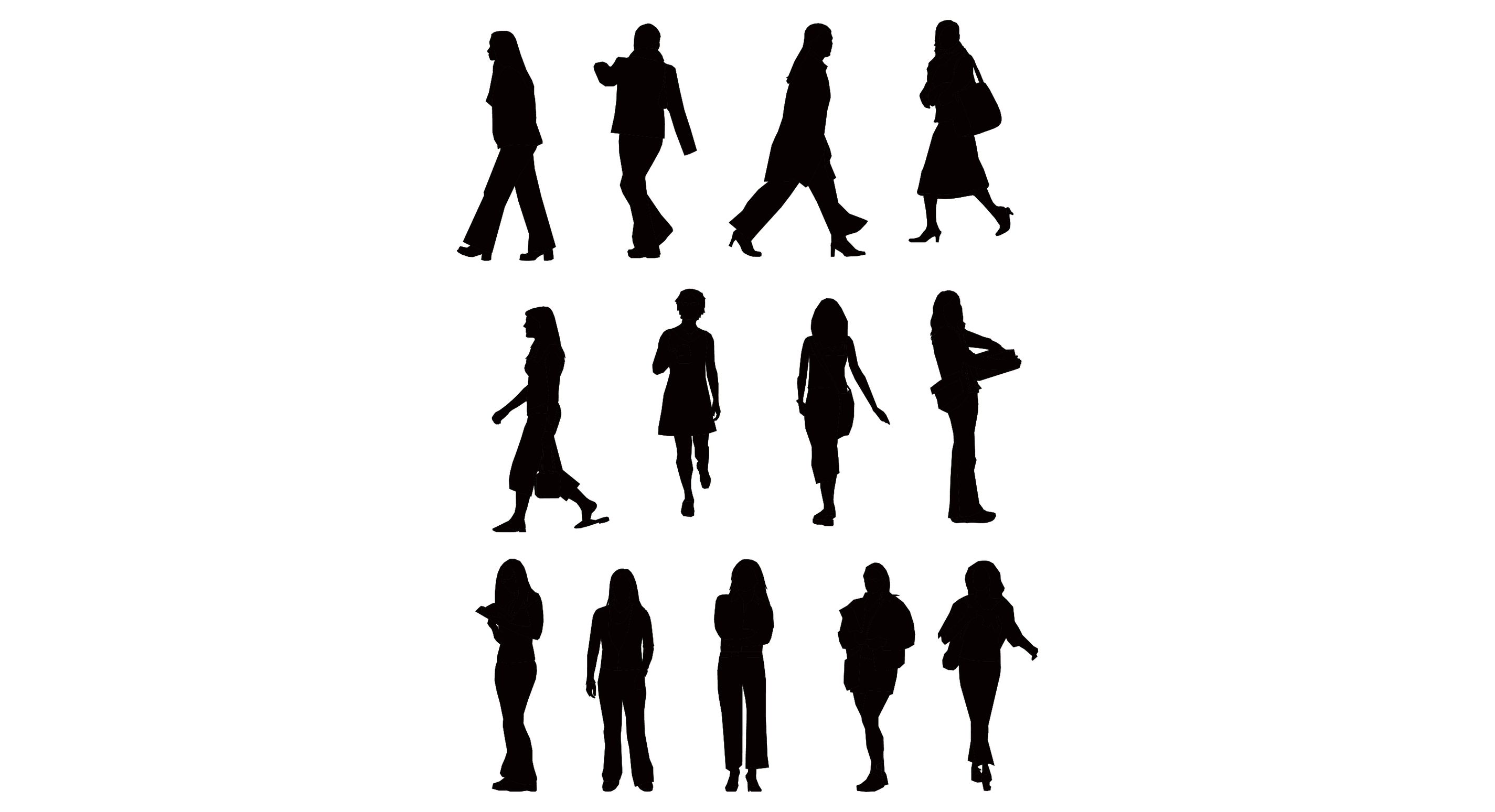 Walking Silhouette Png Clipart - Free to use Clip Art Resource