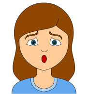 Woman worrying clipart