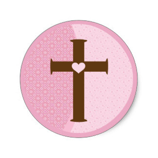 Pink Cross Stickers | Zazzle