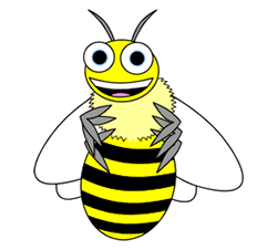 Buzzing Cartoon Bee