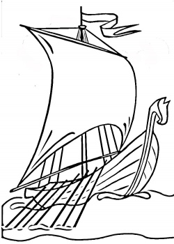 Ship of Vikings coloring page | Super Coloring