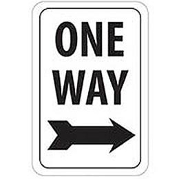 Caution signs | Parking & Traffic signs | One Way Left Right Arrow