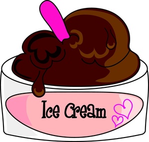 Ice Cream Clipart Image - Chocolate ice cream sundae in a cup