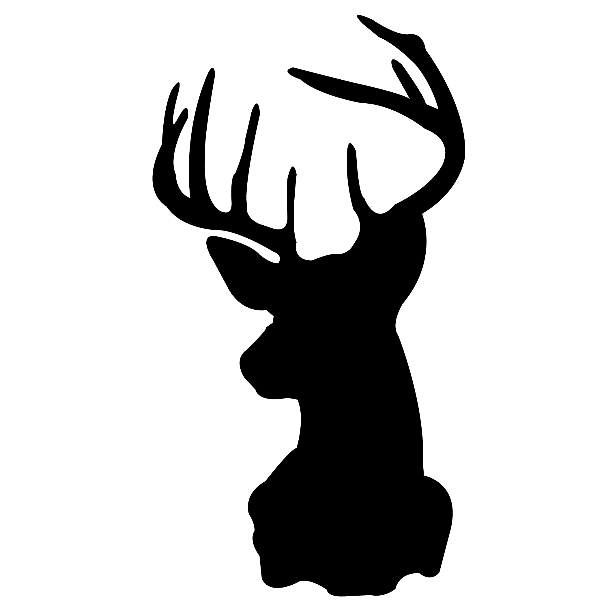 Deer Antler Stencil - ClipArt Best