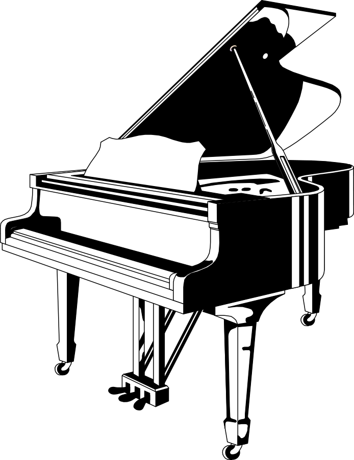 piano black/white Clipart, vector clip art online, royalty free ...