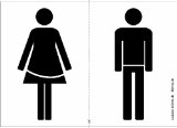 Amazon.co.uk: 4x toilet pictogram stickers - Ladies and Gents ...