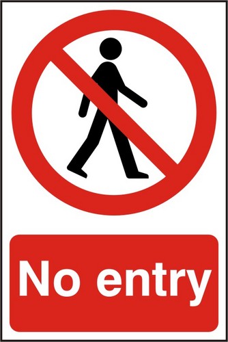 3214 - 200 x 200mm Rigid Plastic No Entry Sign : Prohibition ...