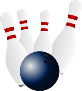 Bowling Ball And Pins Clip Art - vector clip art ...