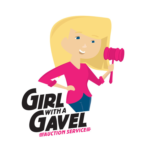 Girl With A Gavel // Auction Service Logo on Behance