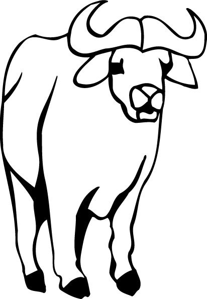 cartoon bison colouring page for kids - Coloring Point - Coloring ...