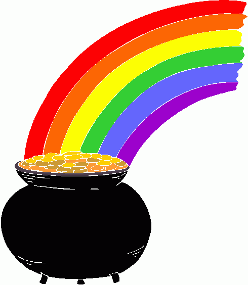 free clip art rainbow pot of gold - photo #35