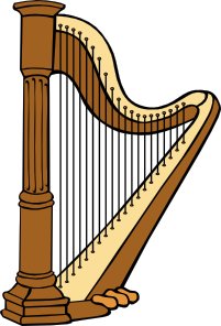 Classical Harp Clip Art - vector clip art online ...