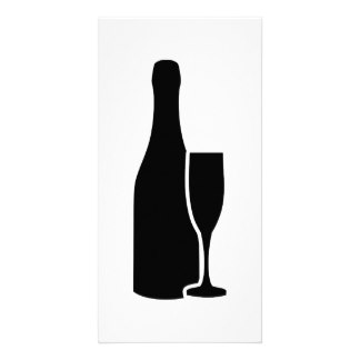 Champagne Bottle Photo Cards, Champagne Bottle Photo Card Templates