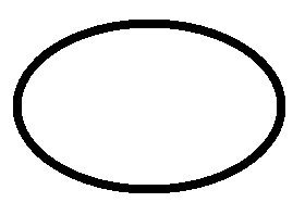 Oval outline clipart black and white
