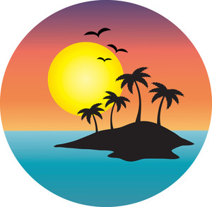 Cartoon of Desert Island with Coconut Palm Stock Vector id-46937 ...
