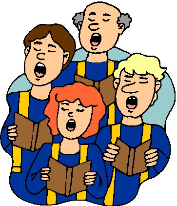 Christmas Choir Singing Clipart