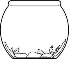 fish bowl outline clipart