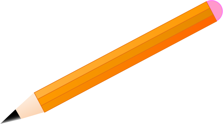 Orange pencil clipart