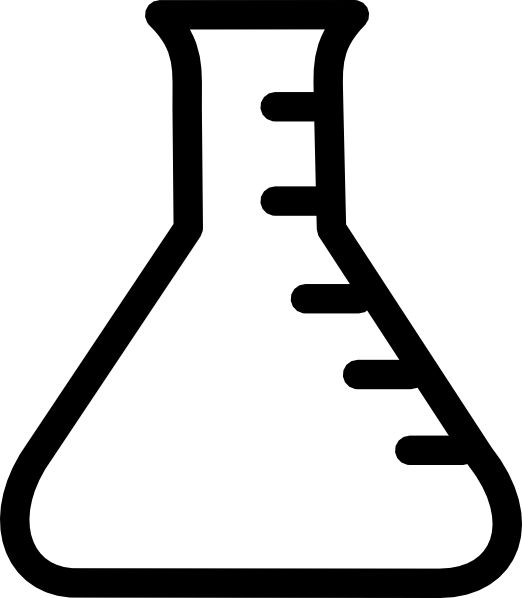 Science beaker colored water clipart