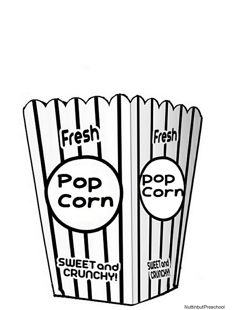 Clip Art Black And White Popcorn Bucket Clipart