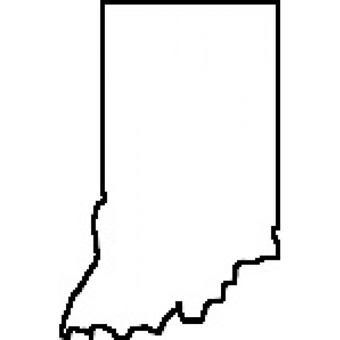 Indiana state outline clipart