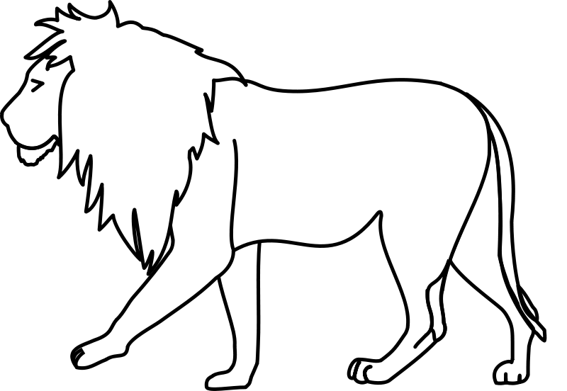 Lion Outline ClipArt Best