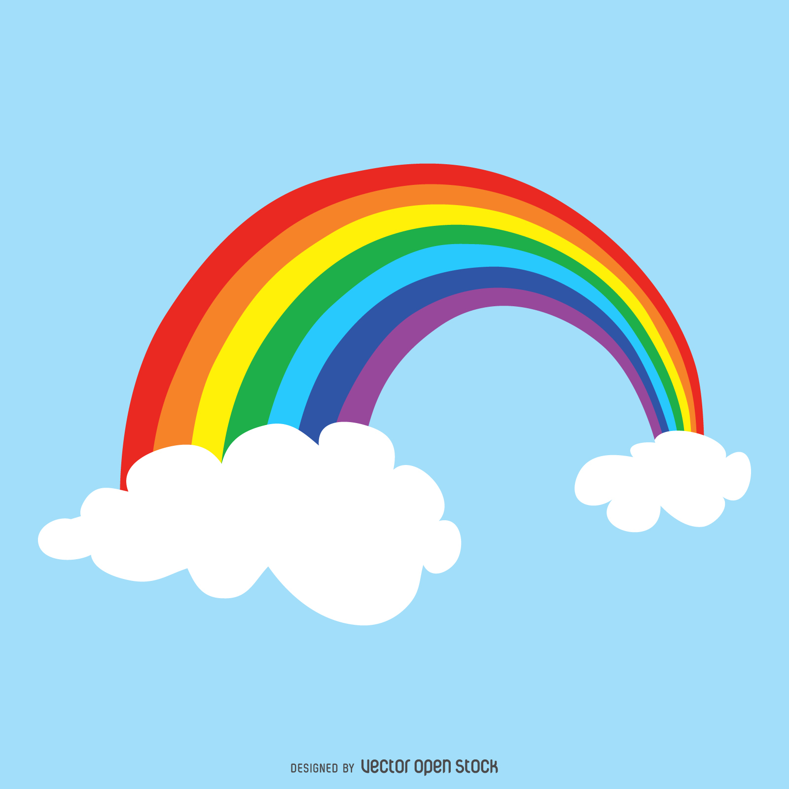 Bright rainbow drawing - Vector download