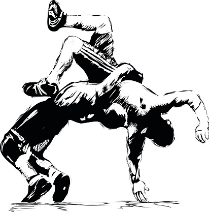 Wrestling Clip Art, Vector Images & Illustrations