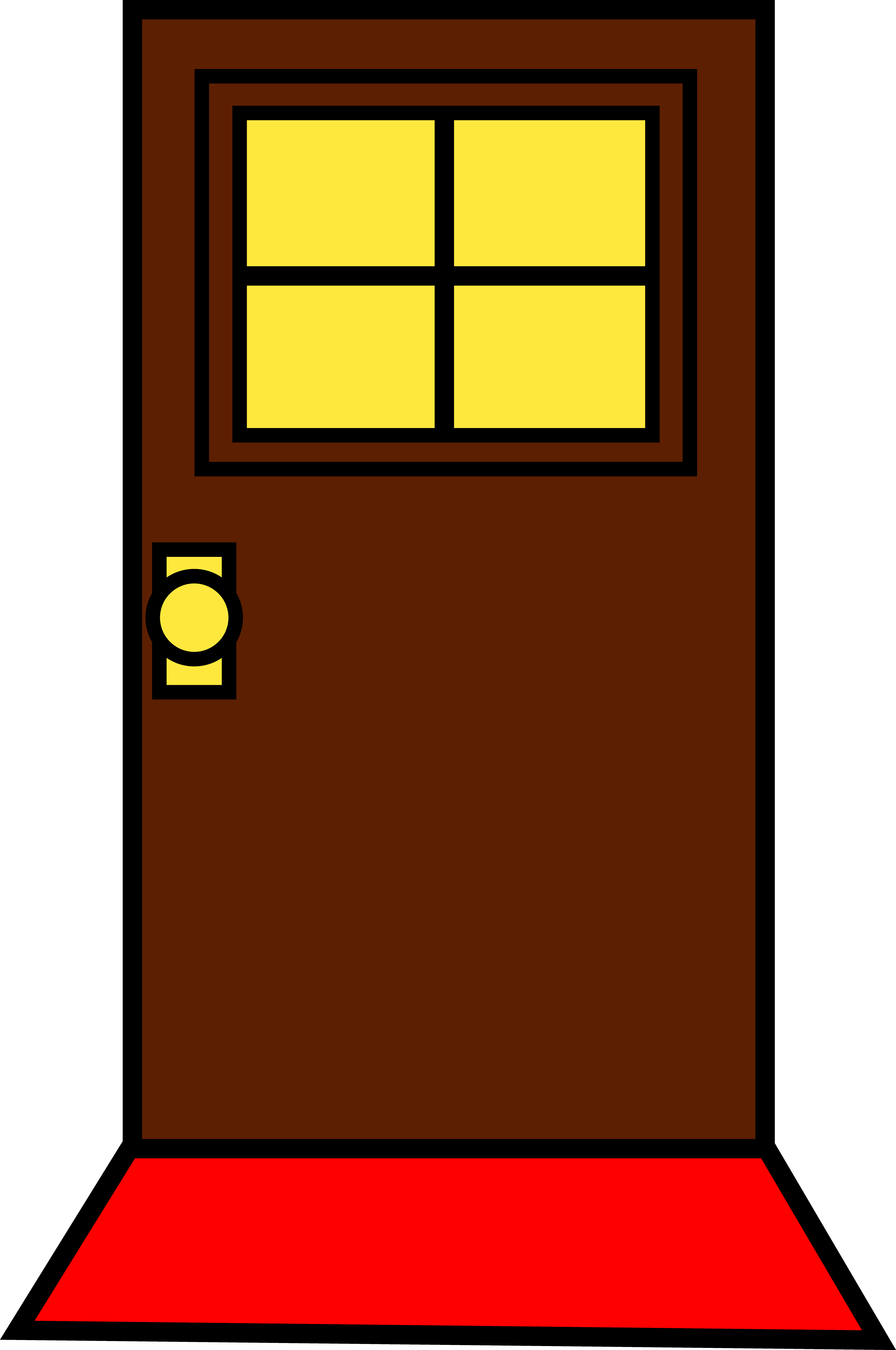 Door Black And White Clipart