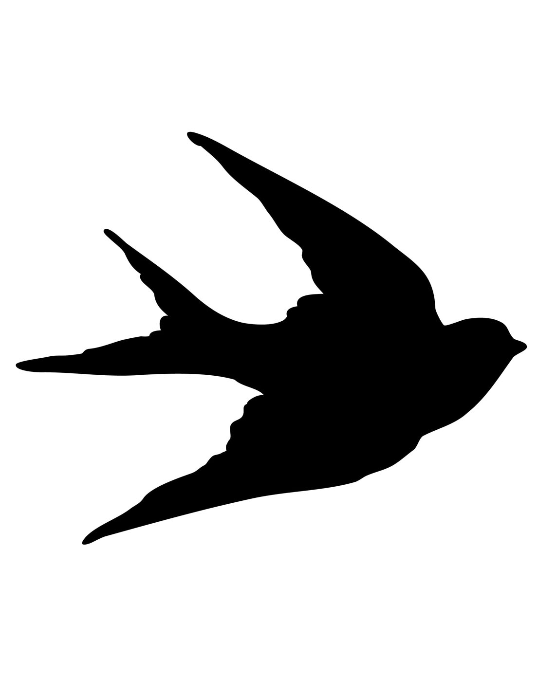 2 bird silhouette flying clipart