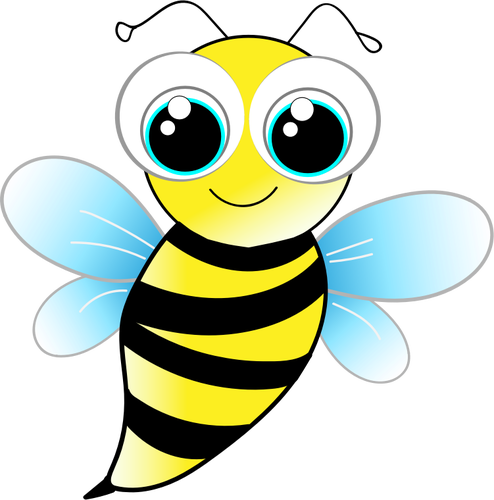 Bee with big eyes | Public domain vectors