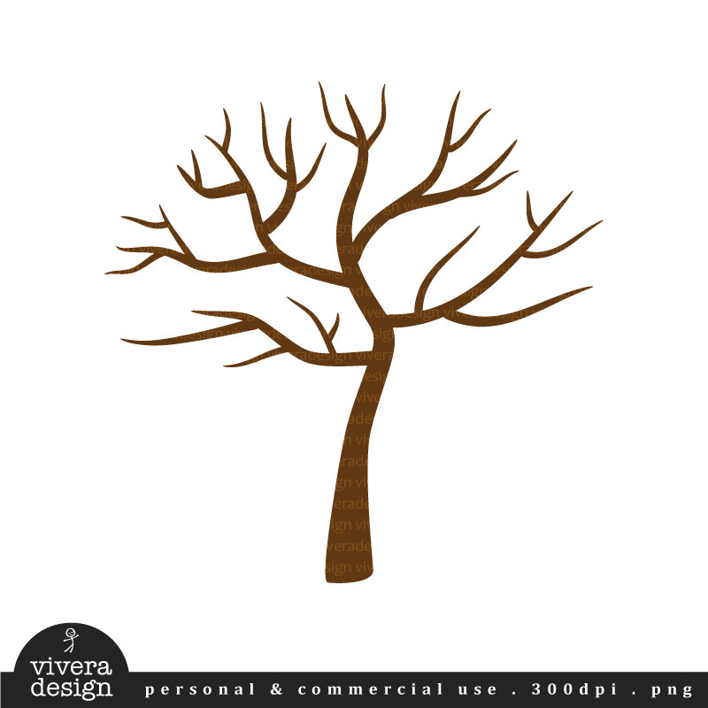 Simple tree without leaves clipart