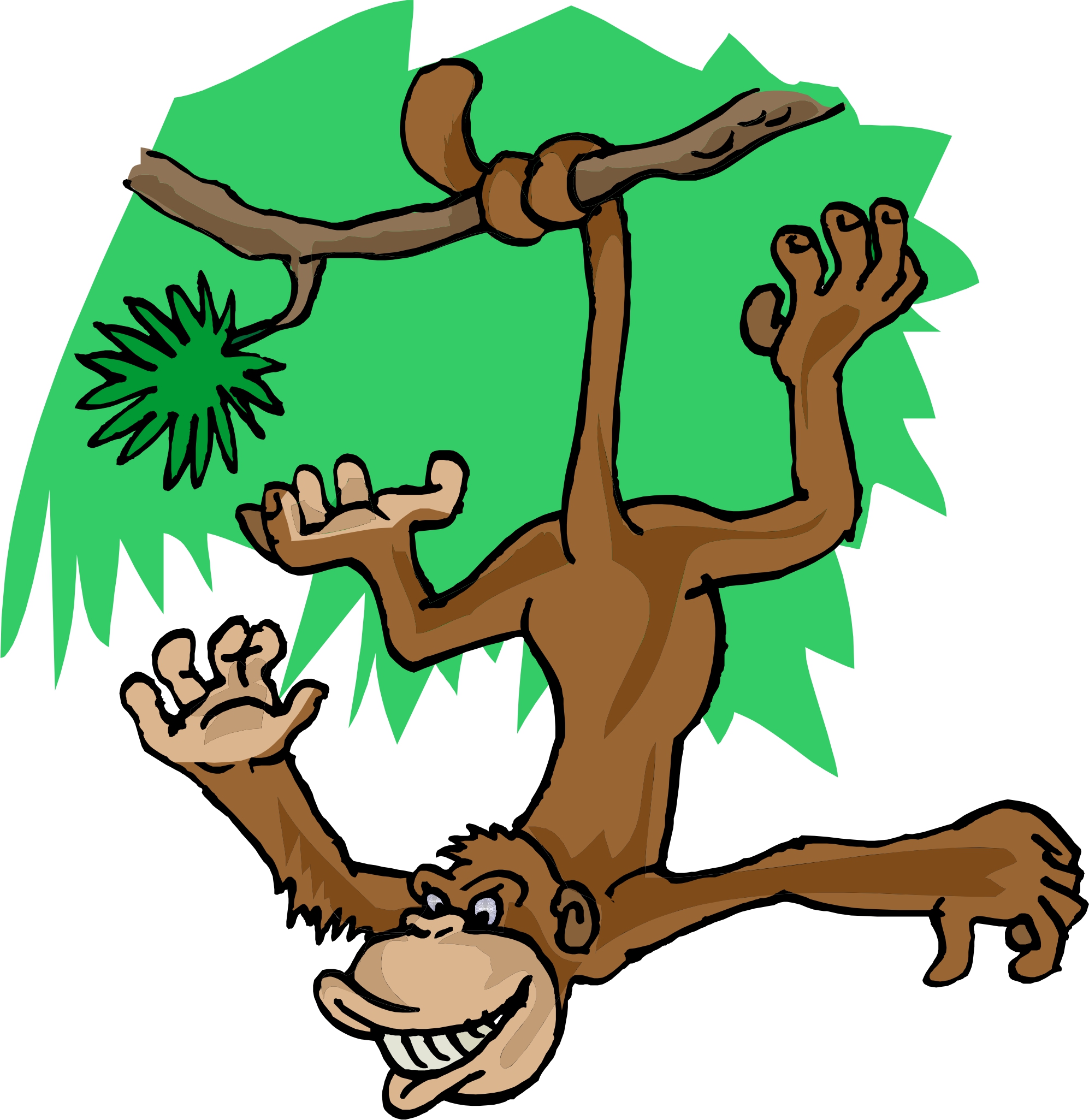 Monkey In Tree Clipart