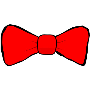 Red hair bow clip art
